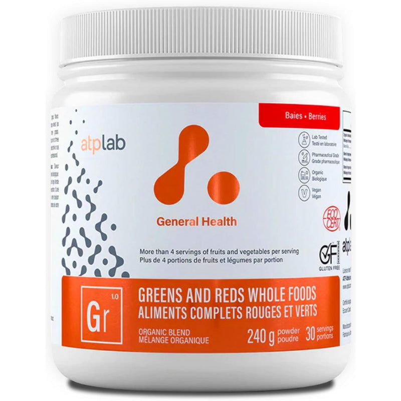 ATP Lab Greens and Reds Whole Foods Organic Blend Supplement Berries