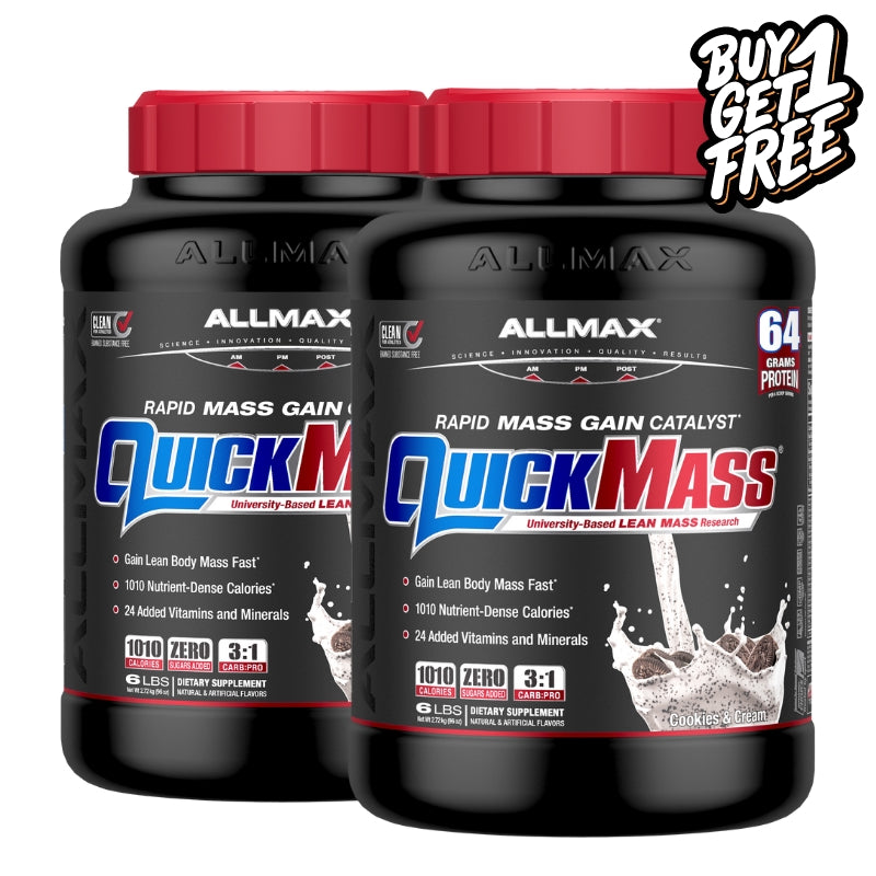 Allmax Quickmass Rapid Mass Gainer 6lbs Buy 1 Get 1 Free Offer