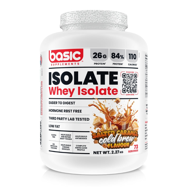 BASIC Whey Protein Isolate 5lbs Salted Caramel Cold Brew