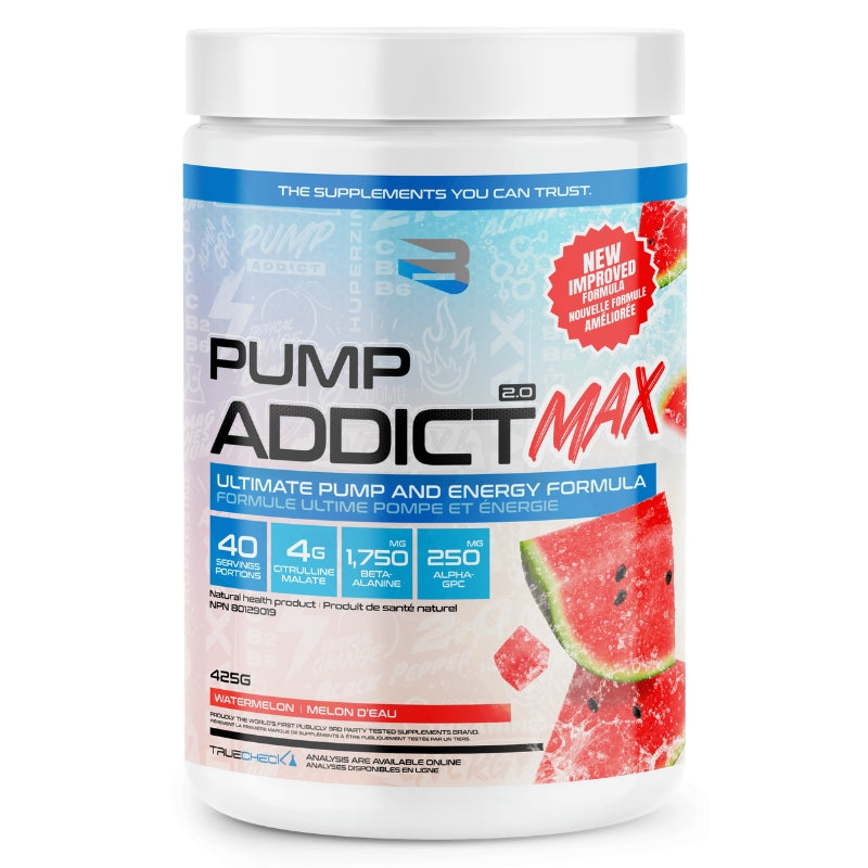 Believe Supplements Pump Addict Max Ultimate Pump and Energy Formula Watermelon