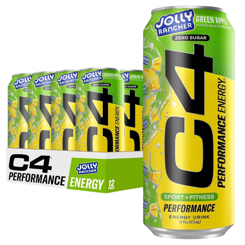 Cellucor C4 Performance Energy Drink Case Jolly Rancher Green Apple - Canada and US