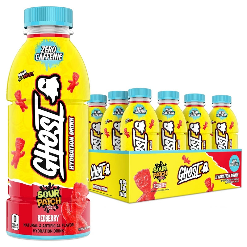 Ghost Hydration Drink Case Sour Patch Kids Redberry