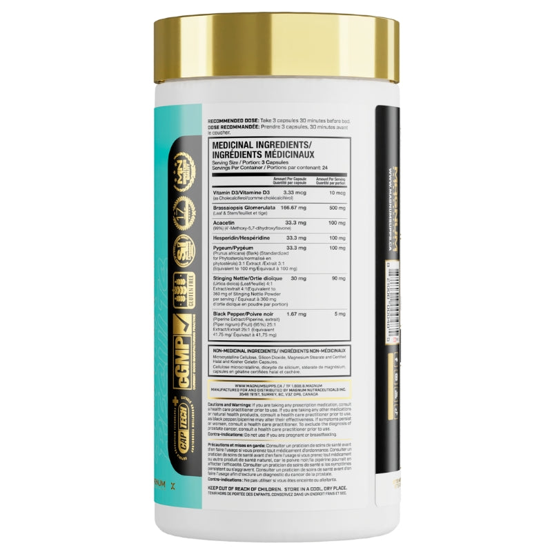 Magnum Supplements E Brake Nutrition facts label