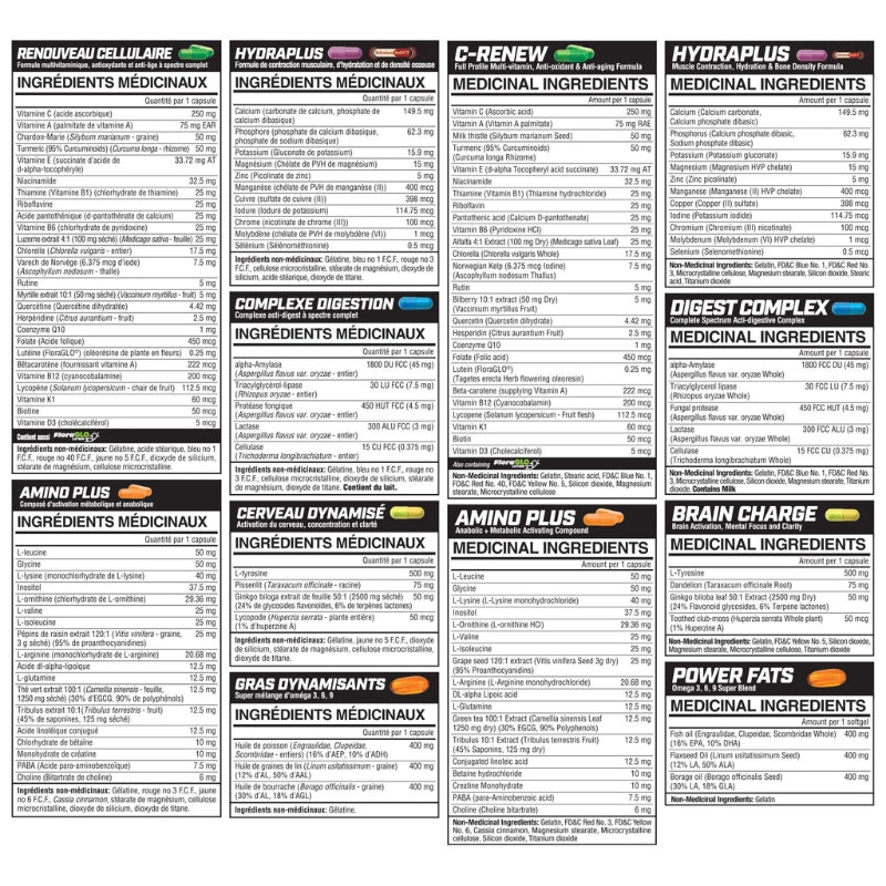 Magnum Supplements Primer Performance Multi Vitamins Pack Complete Nutrition Facts