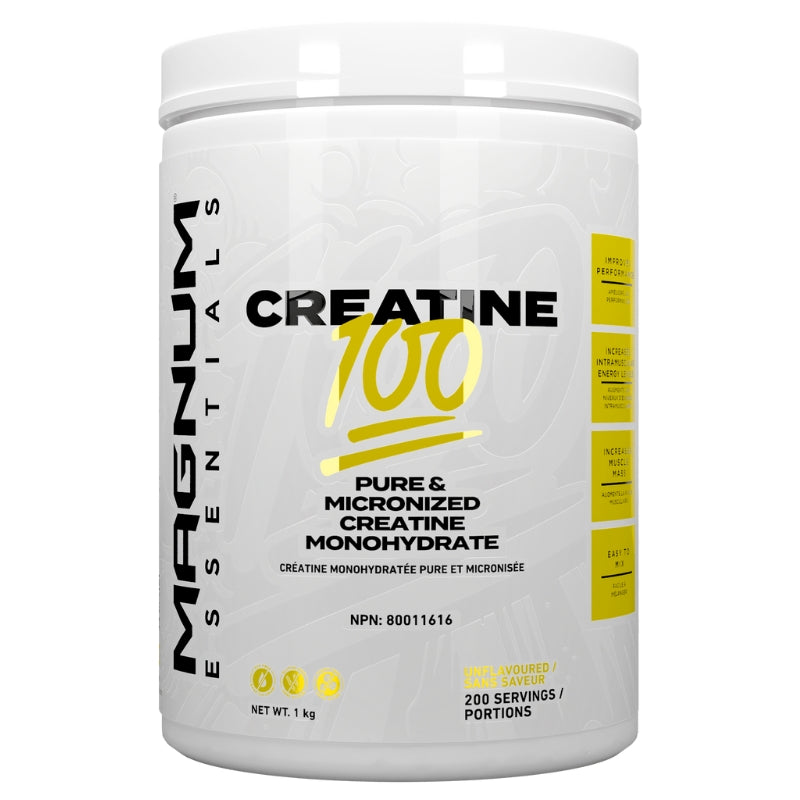 Magnum Supplements 100% Pure Micronized Creatine Monohydrate 1000g Front Label