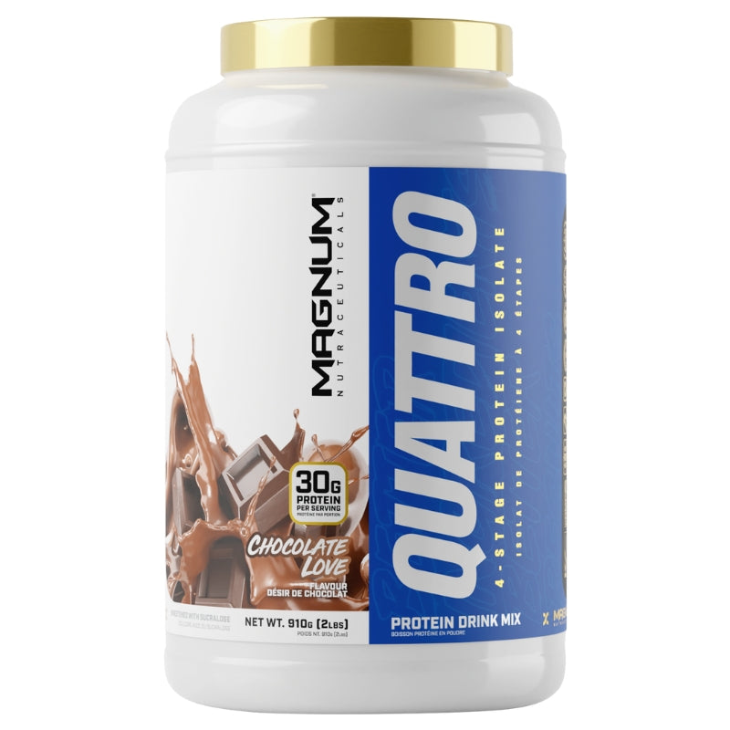 Magnum Supplement Quattro 2lbs Time Released Isolate Front Label Chocolate Love 