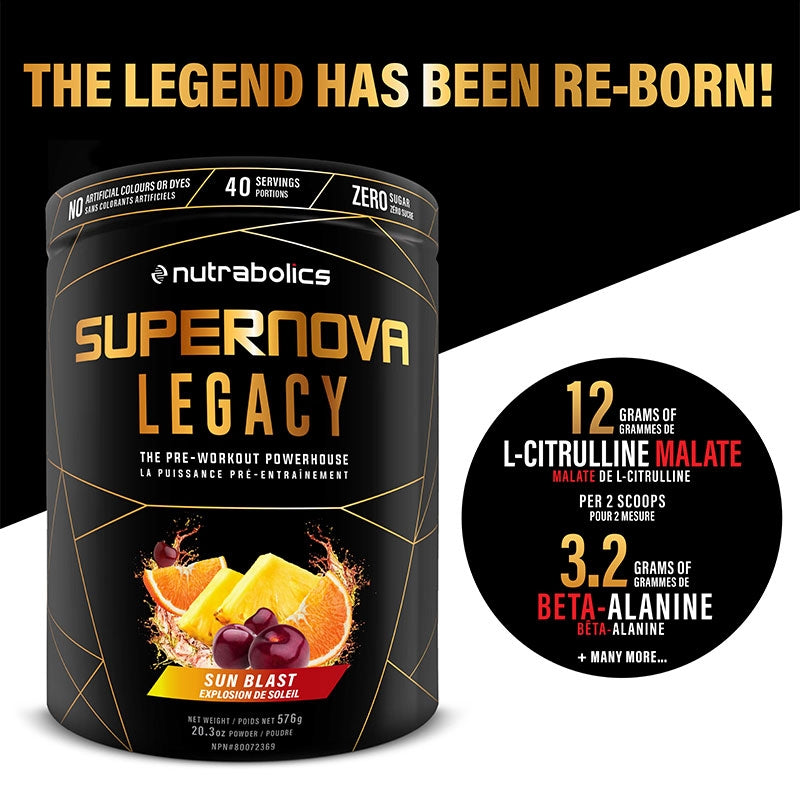 Nutrabolics Supernova Legacy Pre Workout 40 servings Features