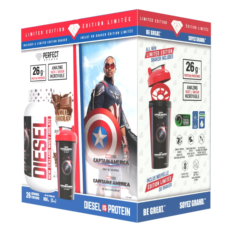 Perfect Sports Captain America Diesel 2lbs Box Set Milk Chocolate Limited Edition