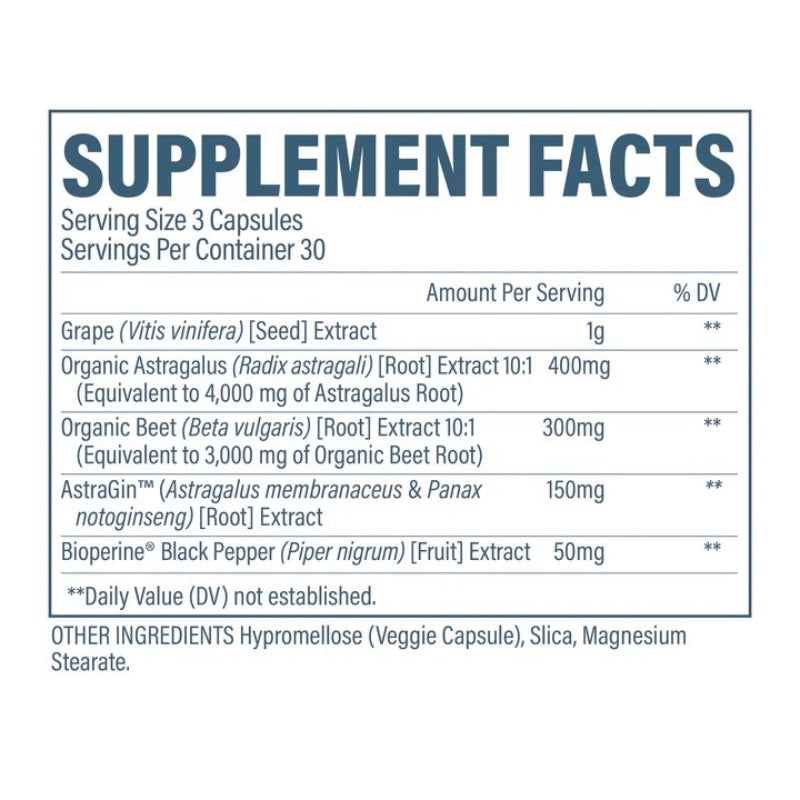 Revive Kidney Support New Formula 135 caps 30 servings Nutrition Facts